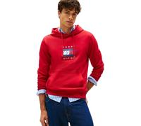 Tommy Hilfiger Sudadera Hombre Linear Flag Graphic de algodón, Rojo (Medium Red), M