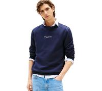 Tommy Hilfiger Sudadera Hombre Logo Crewneck con Cuello Redondo, Azul (Desert Sky), S