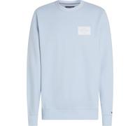 Tommy Hilfiger Sudadera Hombre Monotype Label con cuello redondo, Azul (Breezy Blue), S