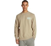 Tommy Hilfiger Sudadera Hombre Monotype Label con cuello redondo, Beige (Sandalwood), S