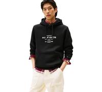 Tommy Hilfiger Sudadera Hombre Oval Graphic con Logotipo, Negro (Black), XXXL