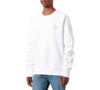 Tommy Hilfiger Sudadera Hombre Stack con Cuello Redondo, Blanco (White), 3XL