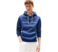 Tommy Hilfiger Sudadera Hombre Tommy Logo con capucha, Azul (Aegean Sea Heather), L