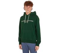 Tommy Hilfiger Sudadera Hombre Tommy Logo con Capucha, Verde (Ornamental Green), L