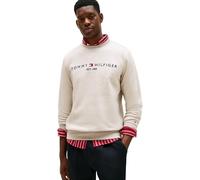 Tommy Hilfiger Sudadera Hombre Tommy Logo sin Capucha, Beige (Heathered Pebble), XXL