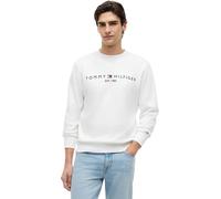 Tommy Hilfiger Sudadera Hombre Tommy Logo sin Capucha, Blanco (White), XL