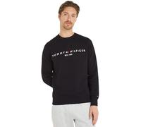 Tommy Hilfiger Sudadera Hombre Tommy Logo sin capucha, Negro (Black), M