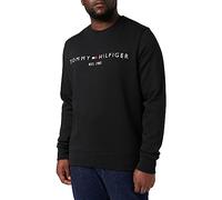 Tommy Hilfiger Sudadera Hombre Tommy Logo sin capucha, Negro (Black), S