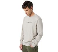 Tommy Hilfiger Sudadera Hombre Track Top con Cuello Redondo, Beige (Heathered Pebble), XS