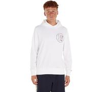 Tommy Hilfiger Hombre Sudadera con Capucha, Blanco (White), XXL