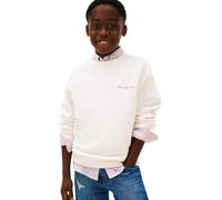 Tommy Hilfiger Sudadera Unisex Mini Corp con Cuello en C KS0KS00665, Color Blanco (Blanco Antiguo), 10 años, Blanco (Blanco Antiguo), 10 Years