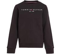 Tommy Hilfiger Sudadera Infantil Unisex Essential Sweatshirt sin Capucha, Negro (Black), 24 Meses