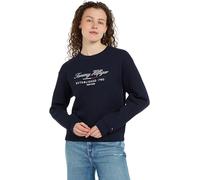 Tommy Hilfiger Sudadera Mujer con Cuello Redondo, Azul (Desert Sky), L