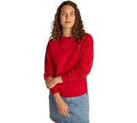 Tommy Hilfiger Sudadera Mujer Contrast Flag Regular Fit, Rojo (Primary Red), XXS