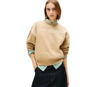 Tommy Hilfiger Sudadera Mujer Corp Logo Relaxed Fit, Beige (Driftwood Taupe), XXXL
