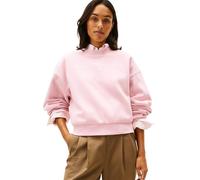 Tommy Hilfiger Sudadera Mujer Corp Logo Relaxed Fit, Rosa (Bonita Pink), L