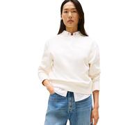 Tommy Hilfiger Sudadera Mujer Lurex Script con Cuello Redondo, Blanco (Ivory Silk), S