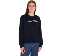 Tommy Hilfiger Sudadera Mujer Regular Sin Capucha, Azul (Desert Sky), XS