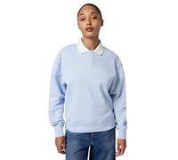 Tommy Hilfiger Sudadera Mujer Script Pique Regular Fit, Azul (Breezy Blue), XXL