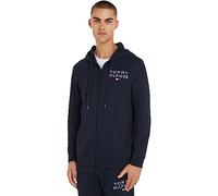 Tommy Hilfiger Sudadera para Hombre Hoodie con Cremallera, Azul (Desert Sky), M