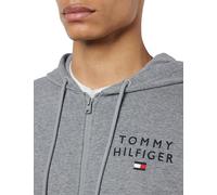Tommy Hilfiger Sudadera para Hombre Hoodie con Cremallera, Gris (Medium Grey Heather), XXL