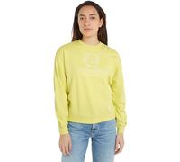 Tommy Hilfiger Sudadera Sin Capucha para Mujer, Amarillo (Yellow Tulip), M