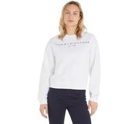 Tommy Hilfiger Sudadera sin Capucha para Mujer, Blanco (TH Optic White), S