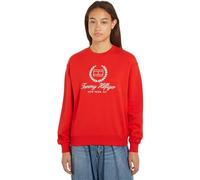 Tommy Hilfiger Mujer Sudadera sin Capucha, Rojo (Fierce Red), S