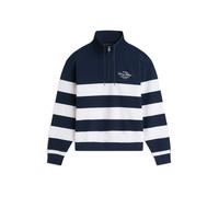 TOMMY HILFIGER Sudadera 'Stripe Quarter-zip' navy / blanco XXL EUR