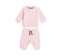 TOMMY HILFIGER Sudadera y pantalón jogging de forro polar. Color rosa palo
