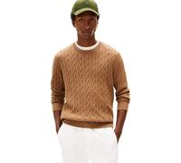Tommy Hilfiger Suéter clásico de algodón con Cuello Redondo para Hombre, MW0MW33132, Color marrón, Talla S, Marrón (Highland Khaki Heather), S
