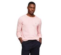 Tommy Hilfiger Suéter Ligero de algodón con Cuello Redondo para Hombre, también Disponible en Tallas Grandes y Altas, Tono Rosa Jaspeado, Medium