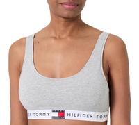 Tommy Hilfiger Sujetador bralette Mujer Unlined con logotipo en la cintura, Gris (Light Grey Heather), XS