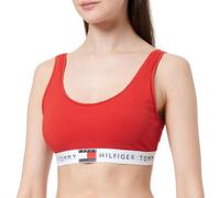 Tommy Hilfiger Sujetador bralette Mujer Unlined con logotipo en la cintura, Rojo (Primary Red), S