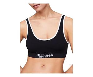 Tommy Hilfiger Sujetador deportivo para mujer, opaco, Azul (Desert Sky), M
