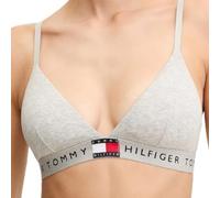 Tommy Hilfiger Sujetador Triangular Mujer con Logotipo en la Cintura, Gris (Light Grey Heather), S