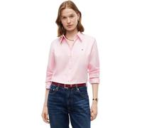 Tommy Hilfiger Camisa Regular de Popelina de Verano para Mujer, Ww0Ww51155, Camisa L/S, Rosa Claro, 44