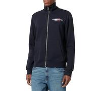 Tommy Hilfiger Sweatshirt con Cremallera Hombre Flag Embro con Cuello Vuelto, Azul (Desert Sky), M