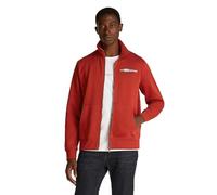 Tommy Hilfiger Sweatshirt con Cremallera Hombre Flag Embro con Cuello Vuelto, Rojo (Dark Magma), M