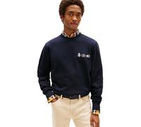 Tommy Hilfiger Sweatshirt Hombre Small Crest Outline con Cuello Redondo, Azul (Desert Sky), S