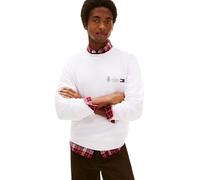 Tommy Hilfiger Sweatshirt Hombre Small Crest Outline con Cuello Redondo, Blanco (White), M