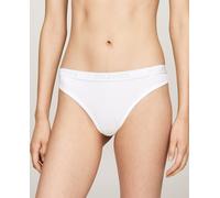 Tommy Hilfiger Tanga con inscripción del monotipo Hilfiger. Blanco XS