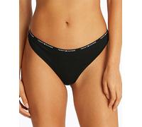 Tommy Hilfiger Tanga de tiro alto con logo en la cintura. Negro 40/L