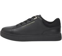 Tommy Hilfiger Tenis Casuales con Suela de Copa para Mujer, FW0FW09020, Parte Superior Baja, Color Negro (Negro), 36, Black, 36 EU