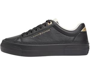 Tommy Hilfiger Tenis de Plataforma TH Tumbled LTR Fw0fw09018 para Mujer, Black, 40 EU
