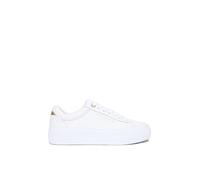 Tommy Hilfiger Tenis de Plataforma TH Tumbled LTR Fw0fw09018 para Mujer, White, 40 EU