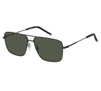 Tommy Hilfiger Hombre TH 2110/S 003/QT Gafas de sol Acero Negro-opaco Verde Cuadrada