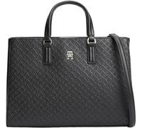 Tommy Hilfiger Th Daily Satchel Mono AW0AW18418 - Bolso para mujer, color negro (negro), talla única