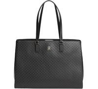 Tommy Hilfiger TH Daily Tote Mono Aw0aw18417, Bolsa de Mano para Mujer, Black (Black), One Size