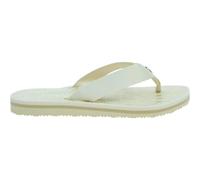 Tommy Hilfiger Women's TH Emblem Beach Sandal Fw0fw07900 Flip Flop, Beige Calico, 37 EU